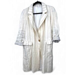 NWT FRAY I.D | M | Oversized Blazer Women Jacket Dress One Buttron Natural